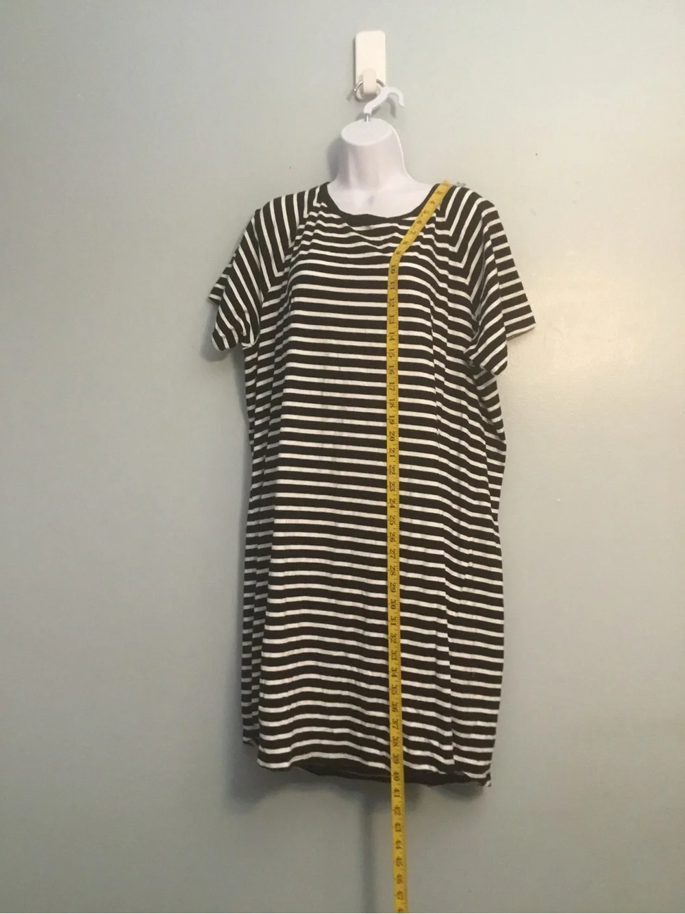 Michael Kors Black and White Striped Dress